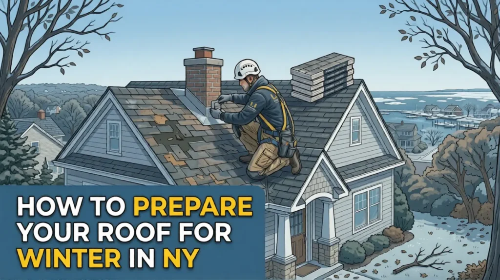 How prepare roof for winter in New York